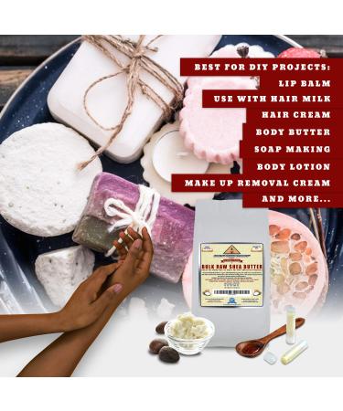Organic African Ivory Shea Butter Blocks/Jar - Bulk Grade A for Anti-Aging & Dry Skin - DIY Body Butter Base - 10-3/8 x 5-1/4 x 3 - Ghana - Buy Online on GoSupps.com