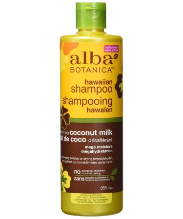 Alba Botanica Hawaiian Shampoo Coconut Milk 12 oz (Pack of 4)