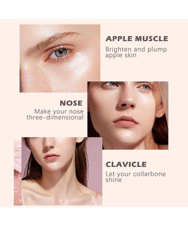 NewBang Highlighter Palette - Vegan & Cruelty-Free Illuminator Powder Kit with 3 Highly Pigmented Shimmer Colors - Buy Online on GoSupps.com