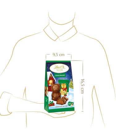 Lindt - Bag of individual Mini-Moulages filled with TEDDY - Milk chocolate and praline heart - Ideal for Christmas 137 g - Buy Online on GoSupps.com