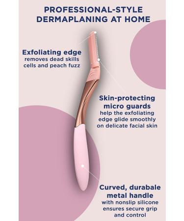 WILKINSON SWORD - Intuition Dermaglow For Women | Facial Hair Remover and Exfoliating Dermaplanning tool | Pack of 3 Blade Refills 3 count (Pack of 1) - Buy Online on GoSupps.com