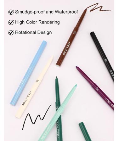 Jutqut Matte Gel Eyeliner Waterproof and Stain Resistant Vegan Long Lasting Eyeshadow Pencil for Quick Dry High Color Rendering White Eyeliner Pencil #01 - Buy Online on GoSupps.com