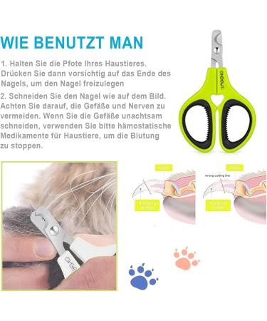OneCut Claw Scissors for Cats Dogs & Rabbits - Non-Slip Nail Trimmers for Easy Claw Grooming (Green) - Buy Online on GoSupps.com