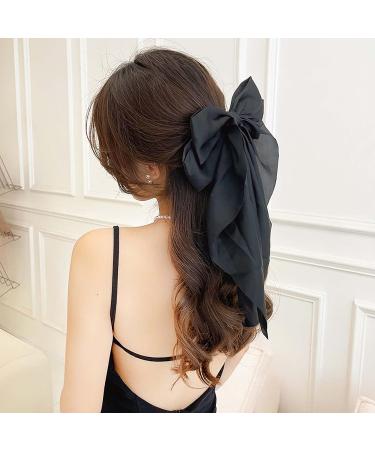 dinghaole 4 Bow Hair Clips Women Hair Bow Alligator Clip Hair Clip Satin Hair Bow (Red Pink Beige Black) - Buy Online on GoSupps.com