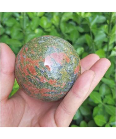 Natural Sphere Natural Green Flower Crystal Quartz Epidote Stone Ball Sphere 1pc for Decoration Gift Decoration feng Shui. 60-70mm - Buy Online on GoSupps.com