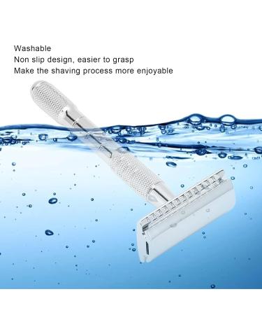Professional Double Edge Manual Razor - Classic Non-Slip Reusable Men's Safety Razor | Washable Old-Fashioned Hand Razor for a Smooth Shave - Buy Online on GoSupps.com