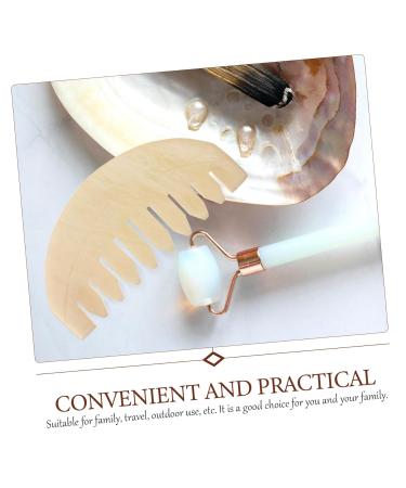 Iwowhero Jade Gua Sha Kamm - Multifunctional Massage Comb & Hair Tool | Chinese Jade Hair Comb & Gua Sha for Relaxation - Buy Online on GoSupps.com