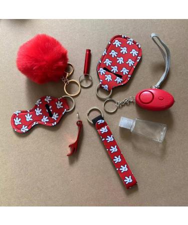 PUEZOKLY 10-Pack Keychains Kit for Girls - Personal Sirens Set | Perfect Gift for Moms & Women - Red Style - Buy Online on GoSupps.com