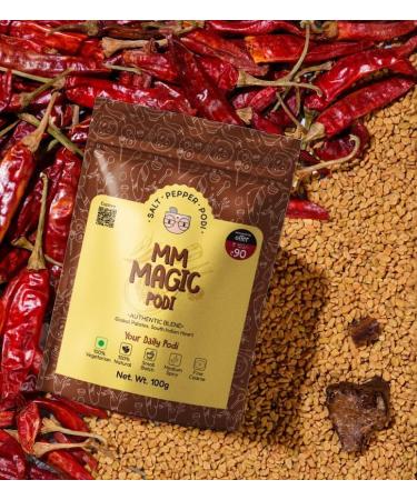 Salt Pepper Podi Preparation Combo | MM Magic+Rich Rasam+Soulful Sambar Podi | Exquisite Blend of Aromatic Spices | Authentic South Indian Cuisine | Natural & Aromatic | 100g Each - Buy Online on GoSupps.com
