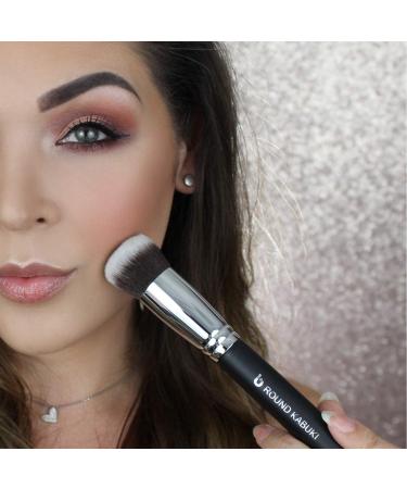Mineral Powder Foundation Makeup Brush - Round Top Kabuki Brush for Loose Minerals - Soft Dense Synthetic Bristles for Setting, Finishing, Buffing - Cruelty Free - Buy Online on GoSupps.com