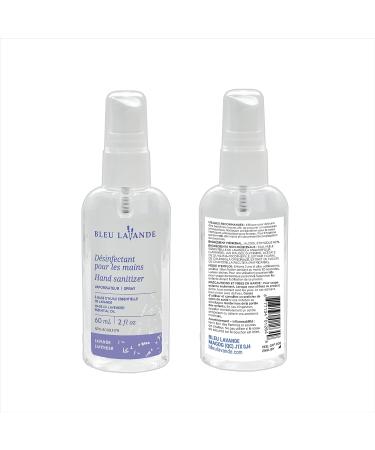 Bleu Lavande - Antibacterial Natural Hand Sanitizer Spray 62% Alcohol - Infused with 100% Pure Lavender Essential Oil - No Artificial Fragrances - Travel Size - Made in Canada - 60ml - 4-Pack - Buy Online on GoSupps.com