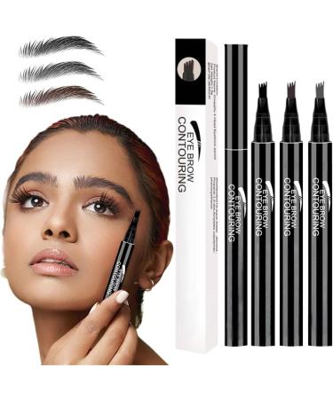 Eyebrow Pen Eyebrow Pencil with 4-Fork-Tip Liquid Eyebrow Pencils for Women Eyebrow Pen Last All-Day Eyebrow Pencil (Grey) - Buy Online on GoSupps.com
