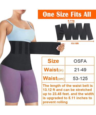 Auronp 2023 Upgraded Waist Trainer for Women | Lower Belly Fat Wrap | Non-Slip & Sweat Band | Plus Size Black - Buy Online on GoSupps.com