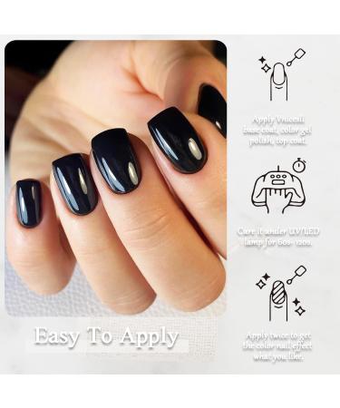 Vnicesli 2 Pack Black White Gel Nail Polish Kit Soak Off LED Nail Gel Polish Set Nail Lacquer Nail Art Manicure Salon DIY at Home Christmas Gifts Decoration - Buy Online on GoSupps.com