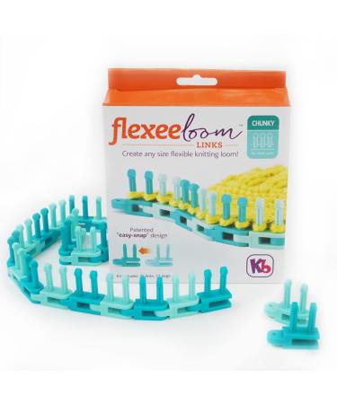 Authentic Knitting Board Flexee Chunky Loom Links  Teal & Turquoise 36 Piece - Buy Online on GoSupps.com