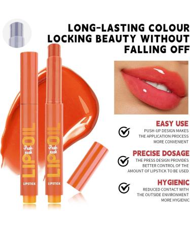Lip Gloss Pen Plumping Lip Gloss Set - Click Lipstick Moisturizing Non-Sticky Lip Gloss Long Lasting Moisturizing Lip Plumping Pen for Women and Small A - Buy Online on GoSupps.com