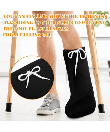 2 Pcs Below The Knee Leg Cast Cover Sleeve - Washable & Adjustable - Black (21.26x11.02in) | Men Women Adult - Foot, Ankle & Leg Protection - Buy Online on GoSupps.com