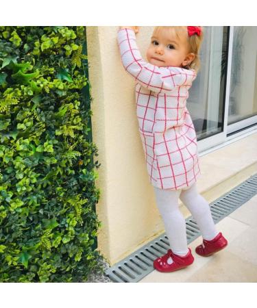 Dotty Fish Red Leather T-bar First Walking Shoes | Baby & Toddler Girls, Non-Slip | Size 3-7 UK Child - Buy Online on GoSupps.com