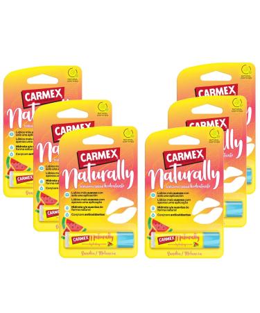 Carmex Carmex Lip Balm Various Fragrances (Naturally Watermelon 6 Units)