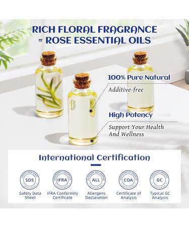 HIQILI 100% Pure Rose Essential Oil 100ml - Premium Grade Aromatherapy Oil for Skin, Hair, and Diffuser - Large Bottle with Dropper & Gift Box - 3.38 Fl Oz - Buy Online on GoSupps.com