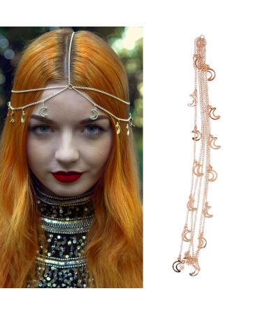 Beaupretty Moon Head Chains Jewelry | Boho Festival Hair Headband & Forehead Chain - International Shipping - Buy Online on GoSupps.com