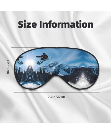 Snowboarding Print Unisex Sleeping Eye Mask | Soft Comfortable Light-Blocking Sleep Mask for Better Rest - Buy Online on GoSupps.com