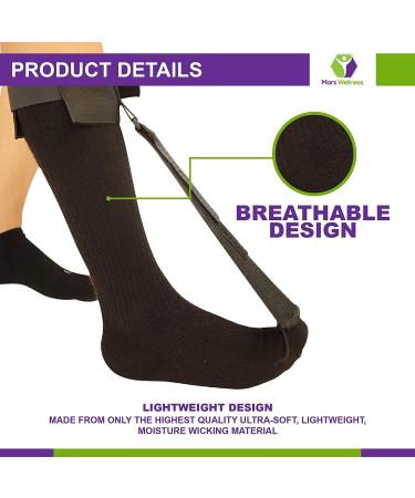 Plantar Fasciitis Stretch Night Sock for Pain Relief - Black, M Medium (1 Pack) - Buy Online on GoSupps.com