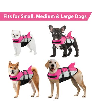 ALAGIRLS Dog Costume Life Jacket - Pink & Gray for Swimming Beach & Boating | Sizes 55-68cm - Buy Online on GoSupps.com
