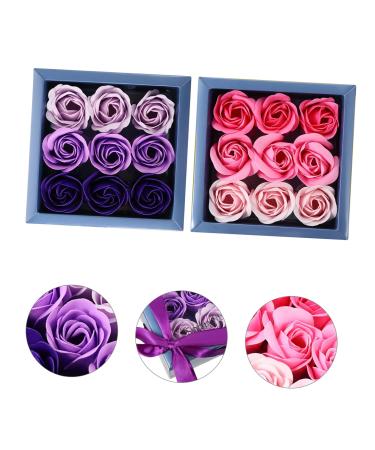 Shop Ipetboom 6 Boxes Gradient Color Soap Flower Bouquet | Romantic Artificial Roses for Mother's Day Gift - Multicolor Rose Petals - Buy Online on GoSupps.com