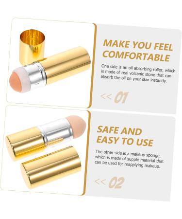 Healeved 4pcs Massaging Rolling Volcanic Stone Oil- Resistant Face Roller mediumx4pcs Goldenx4pcs - Buy Online on GoSupps.com