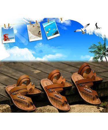 Men's Summer Non-Slip Sandals - Breathable Orthopedic Bunion Corrector Flip Flops for Pain Relief | Casual Beach Sandals for Hallux Valgus - Perfect Daddy Gifts - 7.5 Brown - Buy Online on GoSupps.com