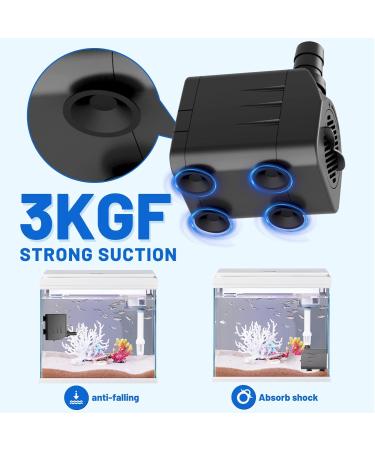 Knifel 400GPH Submersible Water Pump(1500L/H 25W) Ultra Quiet Fountain Pump with 6.5ft. High Lift Pond Pump for Fish Tank Pond Aquarium Statuary Hydroponics. - Buy Online on GoSupps.com