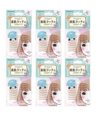 Beauty World Japanese Natural Double Eyelid Eye Tape Bare Skin Instant Eyelid Lift (6 Pairs - 180 Pairs)