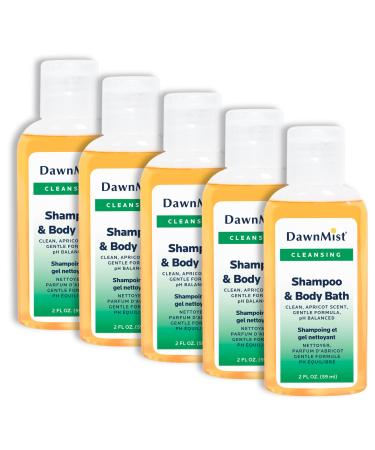 Dukal DawnMist Shampoo & Body Bath with Dispensing Cap 2 oz. Bottle (Pack of 5)