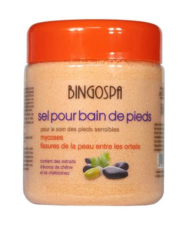 Sel pour bain des pieds sensibles aux mycoses et aux ger ures entre les orteils BINGOSPA 550g