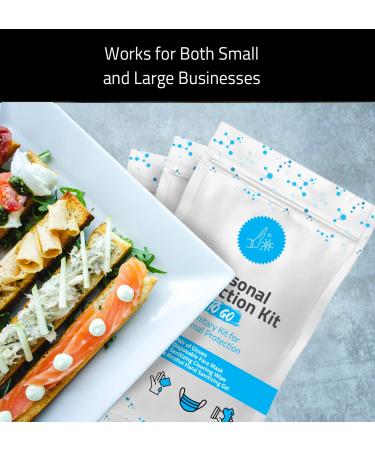 Personal Protection Kit TO GO Mini 4 Item PPE Kit for travel and school | Includes 1 Each of Face Covering Gloves Cleansing Wipes & Hand Cleansing Gel | 10 - Pack (Light Blue) - Buy Online on GoSupps.com