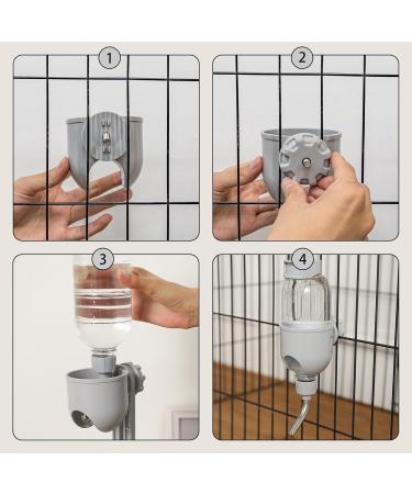 500ml PET Water Bottle for Small Animals - Cage Crate Dispenser for Rabbit Guinea Pig Chinchilla Ferret Squirrel Hedgehog - Grey - Buy Online on GoSupps.com
