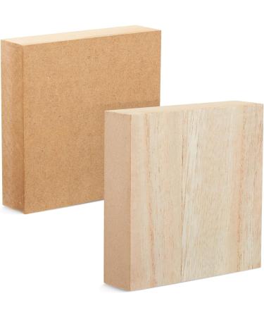1 Thick Unfinished MDF Wooden Square Blocks for Crafts - 4x4 (4 Pack) - Buy Online on GoSupps.com