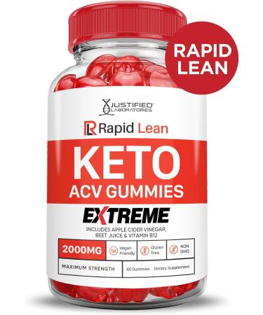 Rapid Lean Keto ACV Gummies 2000MG - Apple Cider Vinegar with Pomegranate & Beet Juice | Vegan & Non-GMO | 60 Count - Buy Online on GoSupps.com