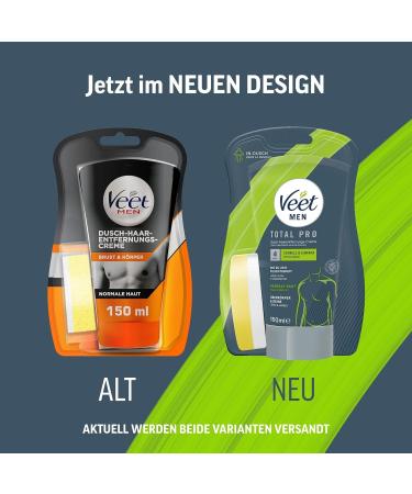 Veet Men Shower Depilatory Cream | 2 Pack for Fast Hair Removal | 150ml Each - Buy Online on GoSupps.com