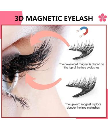 Icerostma Magnetic Eyelashes Giani Magnetic Lashes Kit Reusable Self Adhesive Eyelashes Magnetic Lashes with Applicator Soft Magnets False Eyelashes Easy to Wear (3pcs) - Buy Online on GoSupps.com