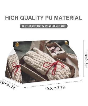 Tissue Box Cover Tissue Box Holder Knitted Gloves Print Tissue Holder Travel Tissue Packs Facial Paper Holder Decorative Holder - Buy Online on GoSupps.com