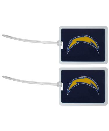 NFL Los Angeles Chargers Vinyl Luggage Tag, 2pk, Blue