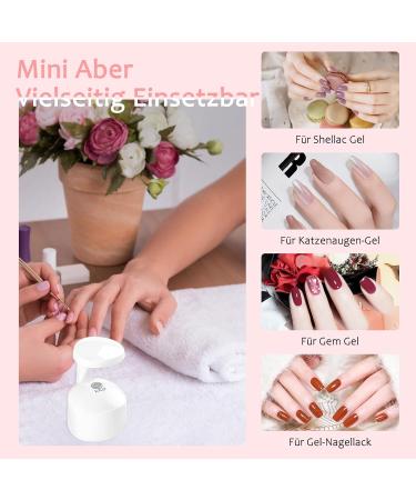 LKE Mini UV Lamp for Nails - 2x Faster Drying Infrared Sensor Type C Cable - Compact Nail Dryer for Home & Gifts - #1 Mini Nail Lamp - Buy Online on GoSupps.com