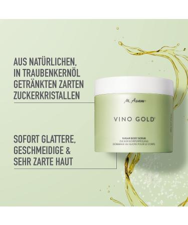 M. Asam Vino Gold Sugar Body Peeling 600g Exfoliate Dead Skin Smoother Skin Vegan Body Care Natural Sugar & Vitamin E - Buy Online on GoSupps.com