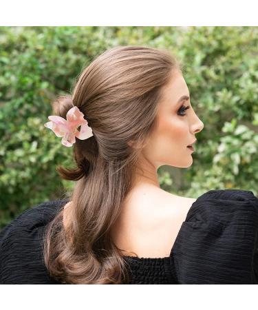 Jakeni Medium Claw Butterfly Hair Clips for Women and Girls - 4 Pack Celluloid Leopard Print Hair Claw Clips (Color B) - Buy Online on GoSupps.com