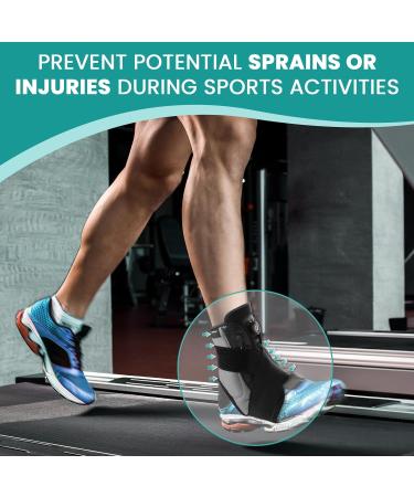 Buy Bukihome Ankle Brace for Maximum Support | Adjustable Lace-Up Design for Sprained Ankle Recovery | Medium Size in Black - Ideal for Running & Basketball - Buy Online on GoSupps.com