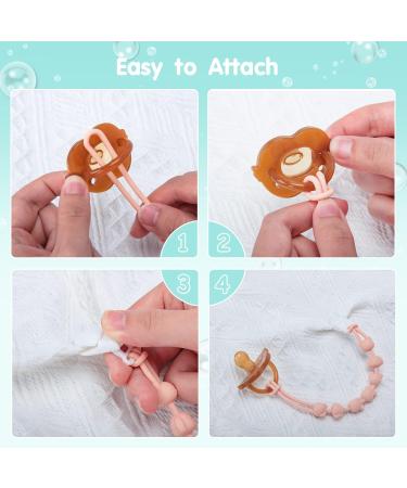 Pacifier Clip for Boys Baby Girl Silicone Pacifier Holder Clips Binky Clips Gift for Baby Shower Birthday and Christmas Style C - Buy Online on GoSupps.com