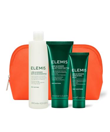 Elemis- lime and ginger body care trio- bathing and shower milk 300 ml velvety body butter 100 ml hand and nail balm 20 ml - Buy Online on GoSupps.com