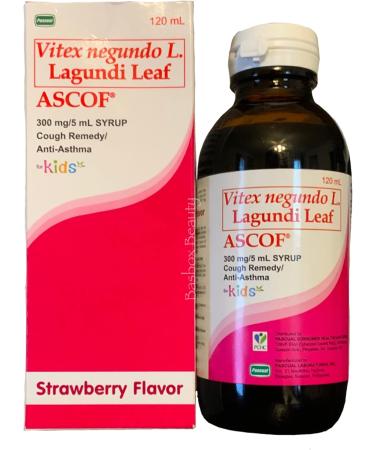 Ascof Forte Lagundi Leaf Syrup for Kids - Strawberry Flavor 120ml | Best International Shipping - Buy Online on GoSupps.com